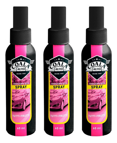 Kit 3 Odorizante Spray Coala Auto Tutti Frutti 60ml 0