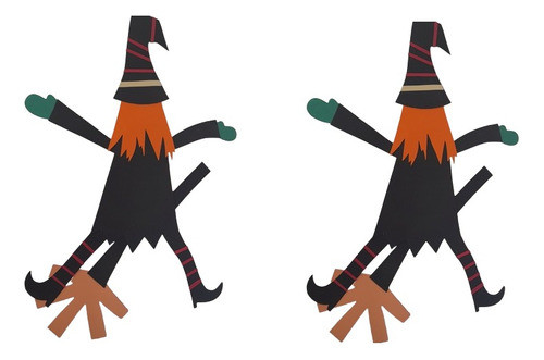 Halloween Decoración Goma Eva Brujas Calabazas Goma Eva 0