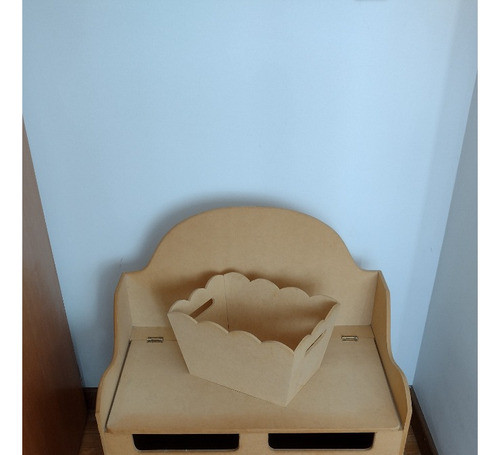 Baul Guarda Juguetes + Pañalera Mdf Para Pintar 0