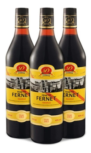 Fernet-fenetti. Dubar 900ml - 3unidades. 0