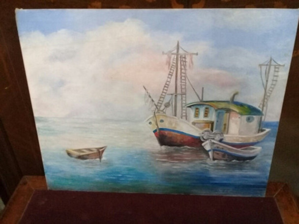 Óleo Sobre Harboard De María. R. J. Carranza.  Paisaje 0 Óleo Sobre Harboard De María. R. J. Carranza.  Paisaje 0