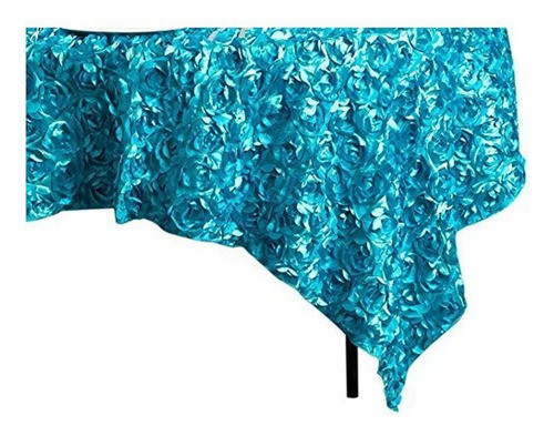 Ltc Linens Linentablecloth Rosette Satin Square Overlay Mant 0