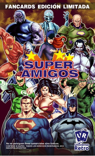 Cartas Naipes Super Amigos Dc Universo Retro Tope Quartet 0