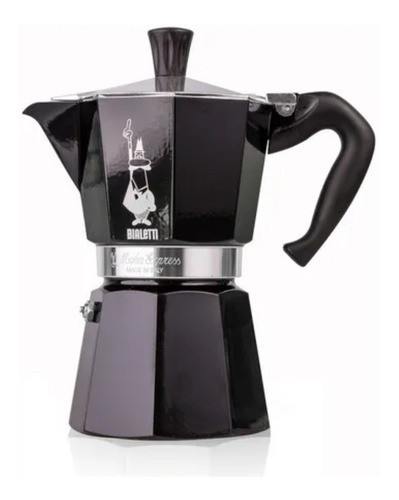 Cafetera Negra Italiana Bialetti, Moka Express 6 Tazas 0