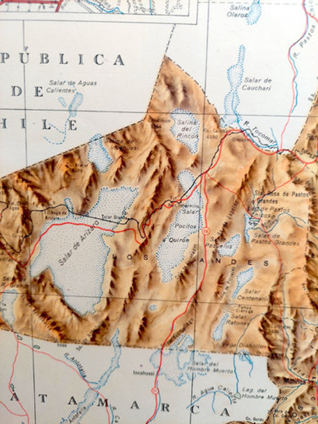 Mapa 1953 Provincia Salta Limita Con Presidente Perón Plano 0