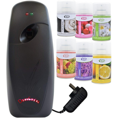 Dispenser Automatico Electrico Negro +6  Fragancias 0