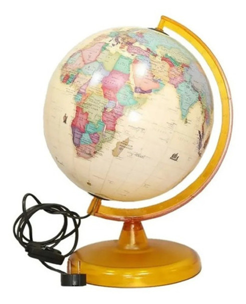 Globo Terraqueo Gloter Politico 25 Cm Antiguo Con Luz 0