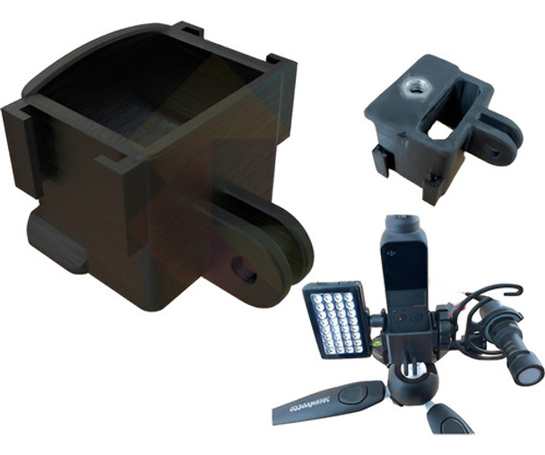 Base Suporte Dji Osmo Pocket Acessórios Led Mic Rosca 1/4 0