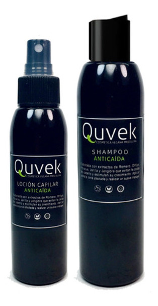 Loción Y Shampoo Anticaida Crecimiento Cabello Debil Quvek 0