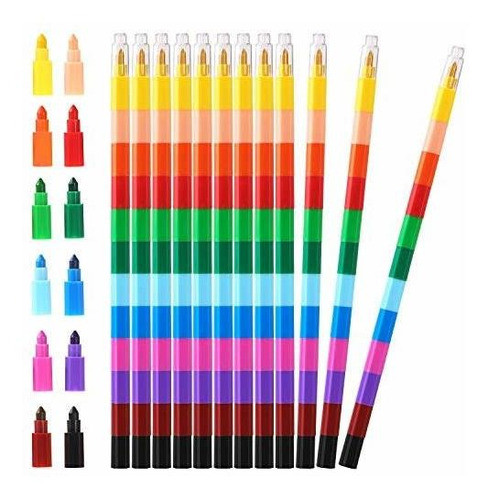 Leinuosen Crayones Apilables Para Manualidades 12 Unidades P 0