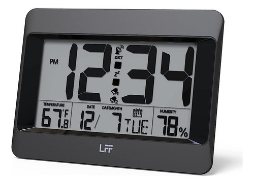Reloj Atómico Lff Con Temperatura Y Humedad Interior, Reloj 0