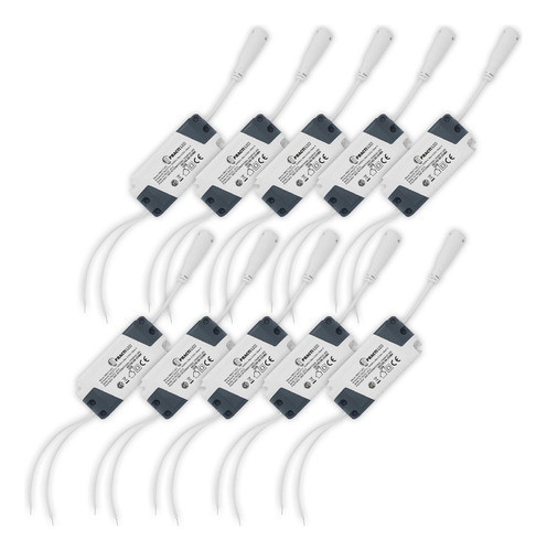 Pack X 10 Driver Practiled Panel Led 18w Embutir/montar 0