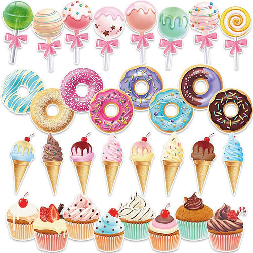 Sepamoon 32 Pcs Candy Party Decorations Incluye Recortes De 0