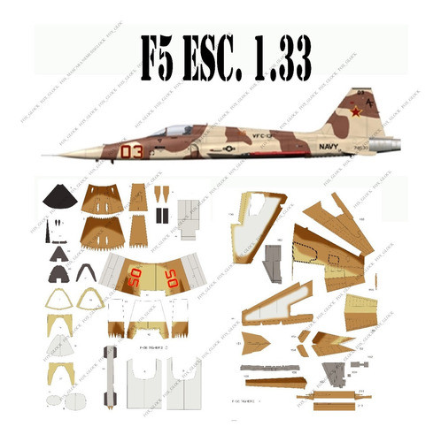 F5 Desert Esc. 1.33 Papercraft 0