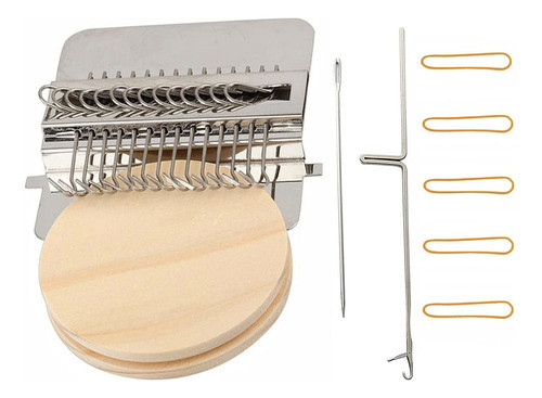 Máquina De Tricô De Tear De Madeira Para Iniciantes 13 Ganch 0