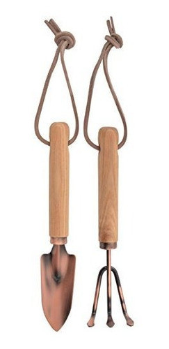 Esschert Design Gt119 Mini Herramientas Plateadas De Cobre 0