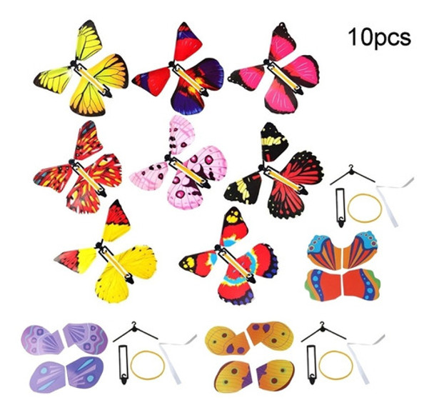 10 Pcs Borboleta Voadora Mágica Voadora Cartão Ma 0