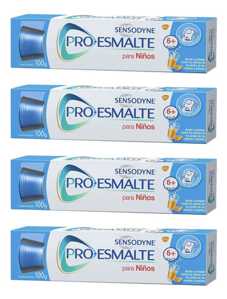 Pack Crema Dental Sensodyne Pro-esmalte Para Niños 129 Gr 0