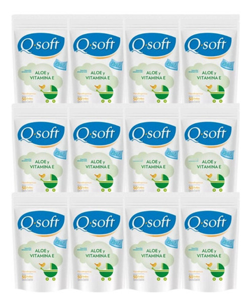 Toallitas Húmedas Q-soft Aloe Vera 50 U Pack X12 0 Toallitas Húmedas Q-soft Aloe Vera 50 U Pack X12 0