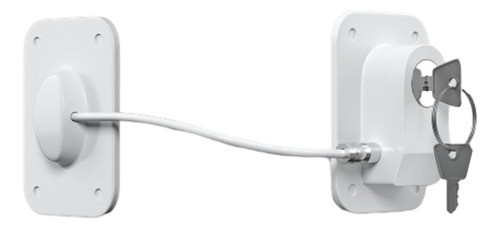 Cerradura Traba Para Heladera Cajon Con Llave X2u - Blanco 0