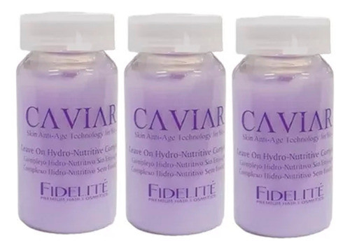 Fidelite Caviar 3 Ampollas Complejo Hidro Nutritivo 15 Ml 0