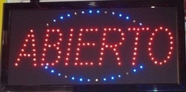 Cartel Led Abierto 47 X 25 Cm Luminoso 0