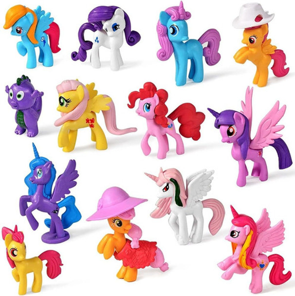 Pony Pequeño Set Mini Figuras Juguete Muñecos Colección Deco 0