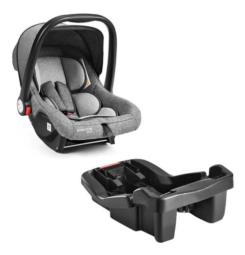 Kit Bebê Conforto Rest Cinza E Base (0-13kg) 0