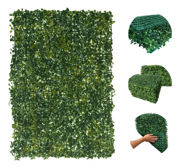 8 Placas 60x40 Grama Artificial Verde Buchinho Muro Inglês 0