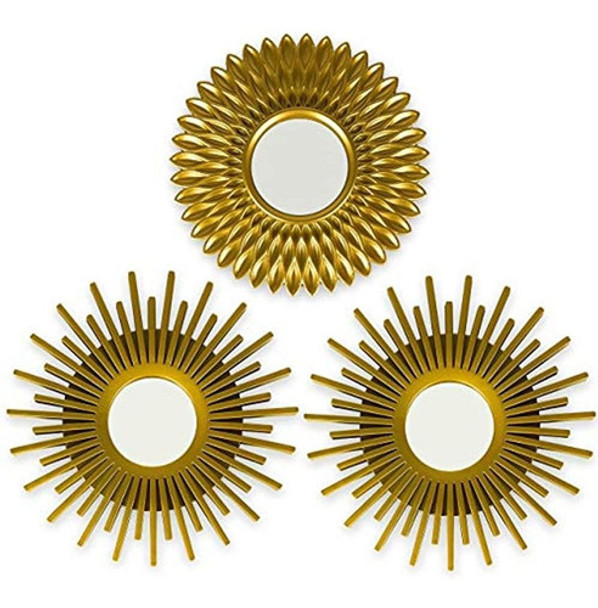 Espejos Dorados Para Pared Pack De 3 - Bonnyco | Espejos De 0
