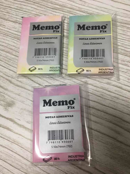 Notas Adhesivas Memo Línea Estaciones X 3 Paq 0