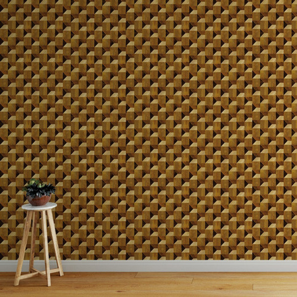 Papel De Parede Madeira Efeito 3d De Sombra Cor Marrom 10,0m 0 Papel De Parede Madeira Efeito 3d De Sombra Cor Marrom 10,0m 0