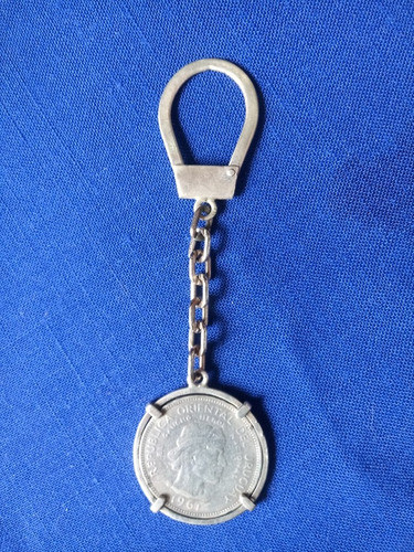 Moneda De Plata Uruguay Engarzada En Llavero 0