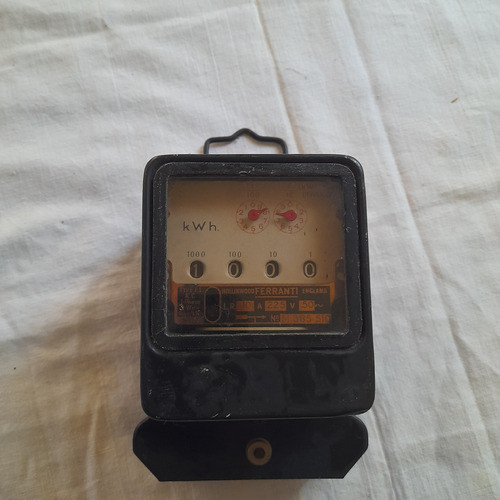 Medidor De Luz Ferranti - Antiguo - Monofásico Inglés 0