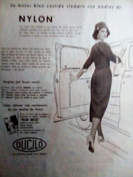 Lote 2 Publicidad Clipping Medias Mujer Ducilo - Años '50s 0