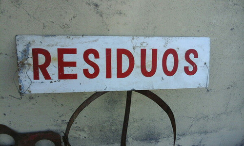 Cartel Chapa  Residuos 50 X 15 0