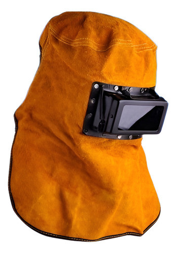 Capucha De Cuero Portátil Solar Auto Oscurecimiento Casco De 0