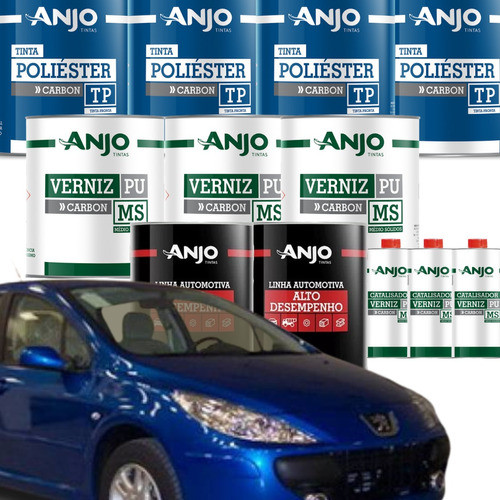 Kit Pintado Completo Auto Poliester Plata 9 Artículos 0