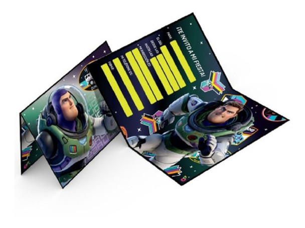 Tarjetas De Invitación De Cumpleaños X10  - Buzz Lightyear 0