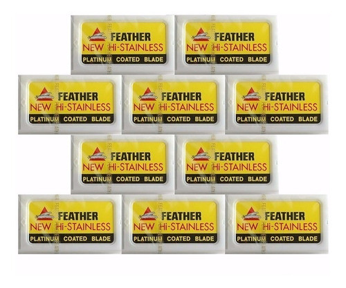 200 Hojas Feather New Hi-stainless Doble Filo Hoja Afeitar 0