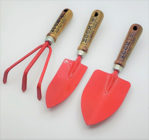 Kit Set Herramientas Jardineria 3 Piezas Premium Maceta Zeex 0