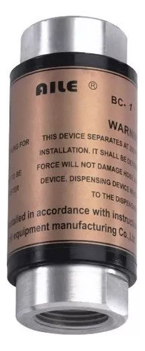 Breakaway Aile 3/4 Descartable Surtidor Válvula De Seguridad 0