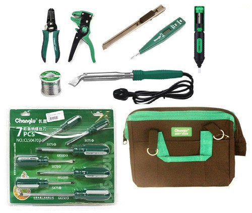 Combo De Herramientas Para Electricista Con Bolso 0
