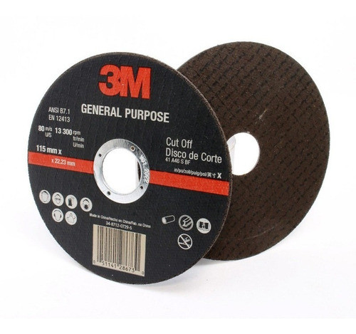 Disco Corte Metal 3m Amoladora 115mm X3mm Tipo 42 Pack X20 0