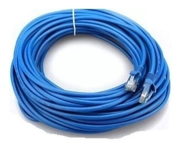 Cabo De Internet Rede 40 Metros Lan Montado Azul 0