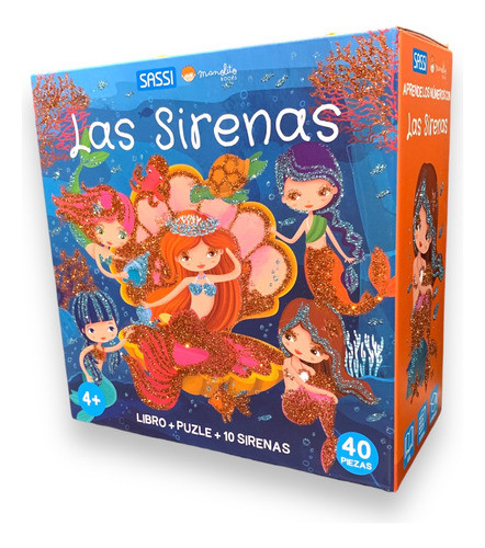 Las Sirenas Aprende Los Numeros 40 Piezas + Libro Sassi 0