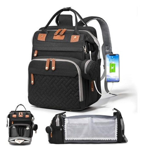 Diaper Bag Backpack With Changing Station, 0