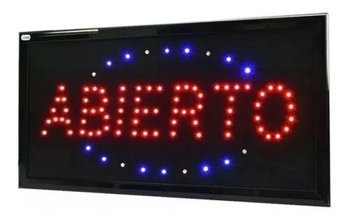 Cartel De Abierto Con Luz Led. 24 X 49 0