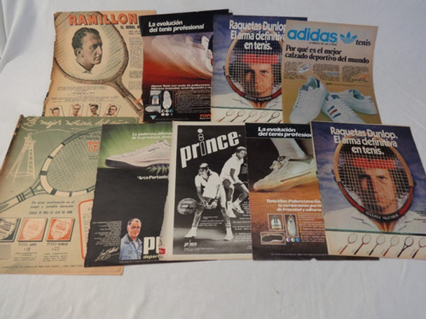 Lote Publicidad Antigua Tenis Raqueta Topper adidas Deporte 0