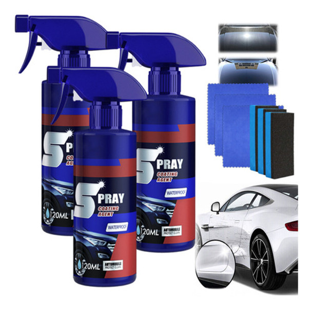 3 Peças De Revestimento De Cera Em Spray Automotivo, Revesti 0